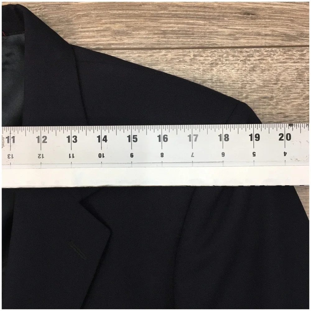 VINTAGE SAVILE ROW Mens Navy Blazer Sport Coat Casual Jacket Size 42R‎ Wool Suit
